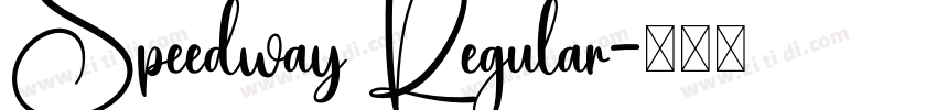 Speedway Regular字体转换
